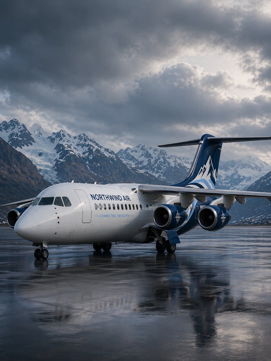 BAe 146-100 in Northwind Air colors